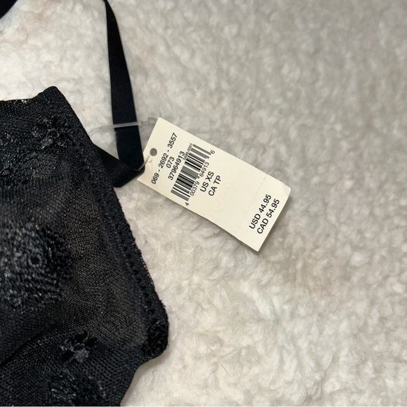 Aerie Sheer Bralette Lace Daisy Black XS NWT - Picture 2 of 5